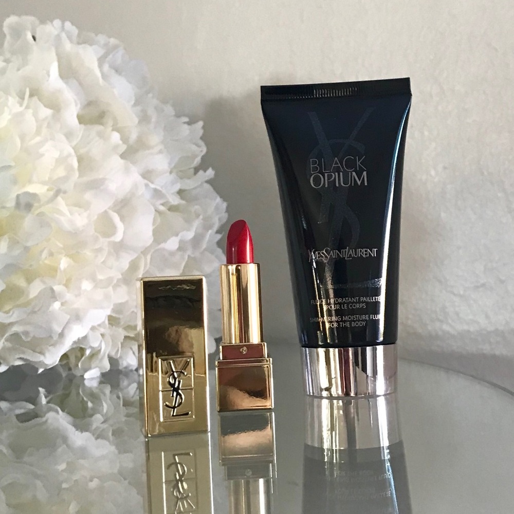 Yves Saint Laurent Red Lipstick And Moisturizer - Picture 2 of 7
